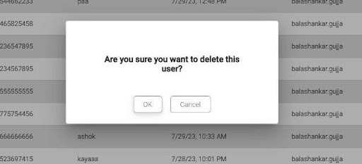 delete user