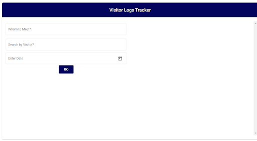 visitor log tracker page